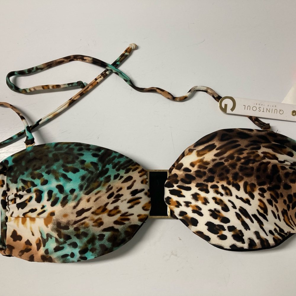 Quintsoul leopard print bandeau top size 12